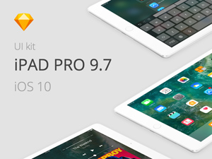 iOS 10 – iPad Pro 9.7 Sketch UI Kit