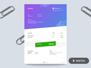Invoice Sketch Template