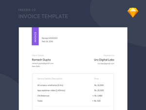 Invoice Sketch Template