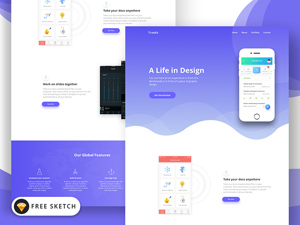 Trandx App Landing Page Template