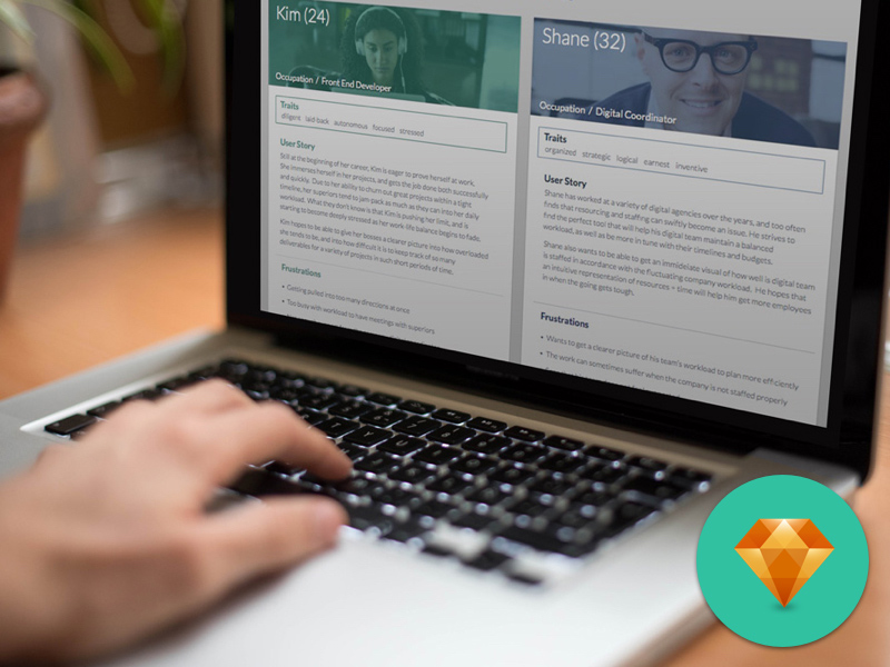 user personas template for sketch freebie download sketch resource