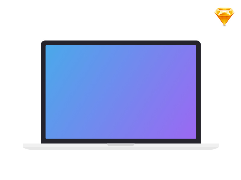 Minimalist Macbook Mockup Freebie Download Sketch