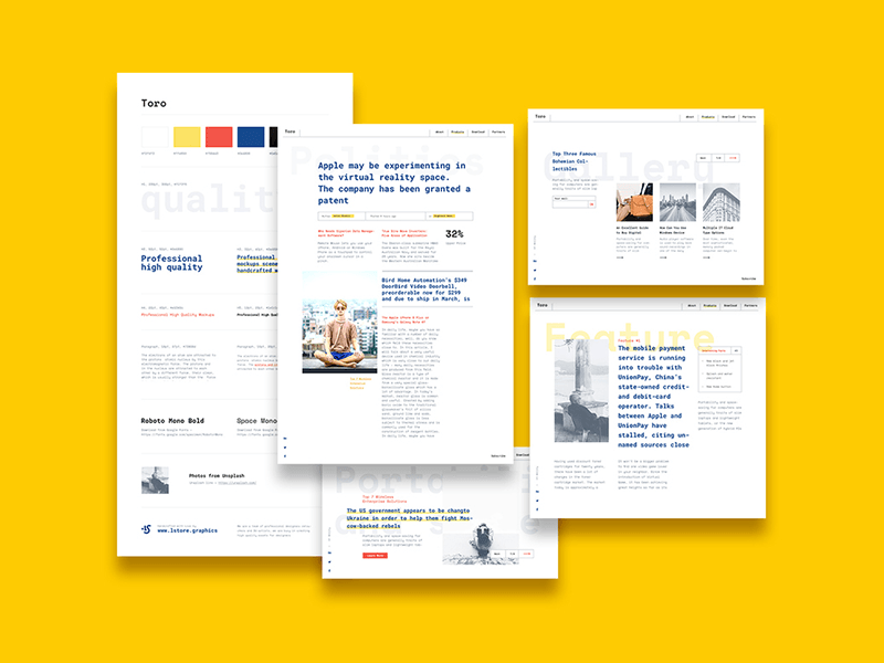 sketch website template
