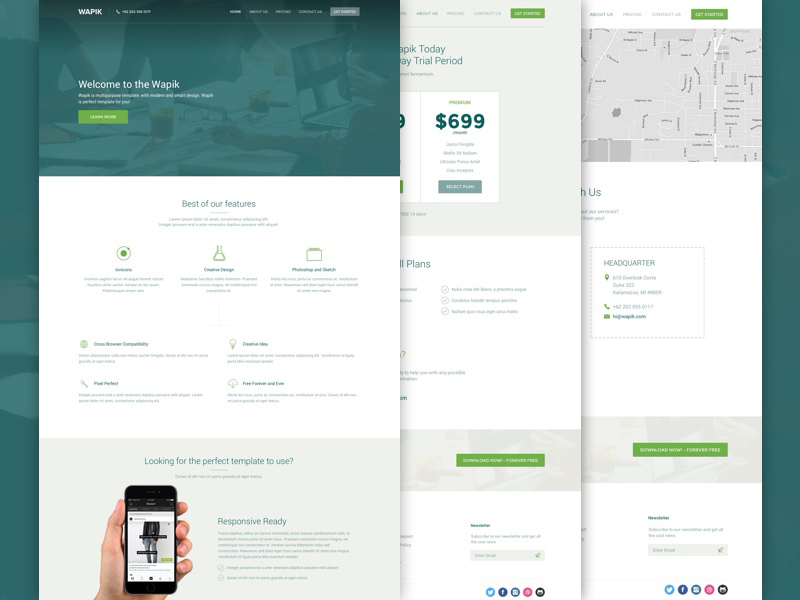sketch website template