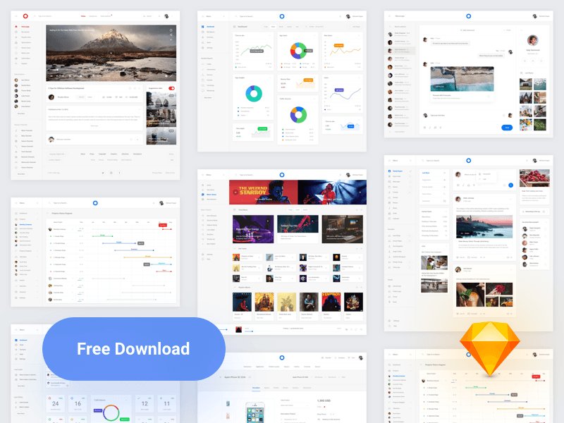 ui templates pack freebie download sketch resource sketch repo