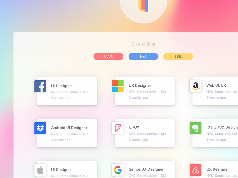 job listing page template freebie download sketch resource