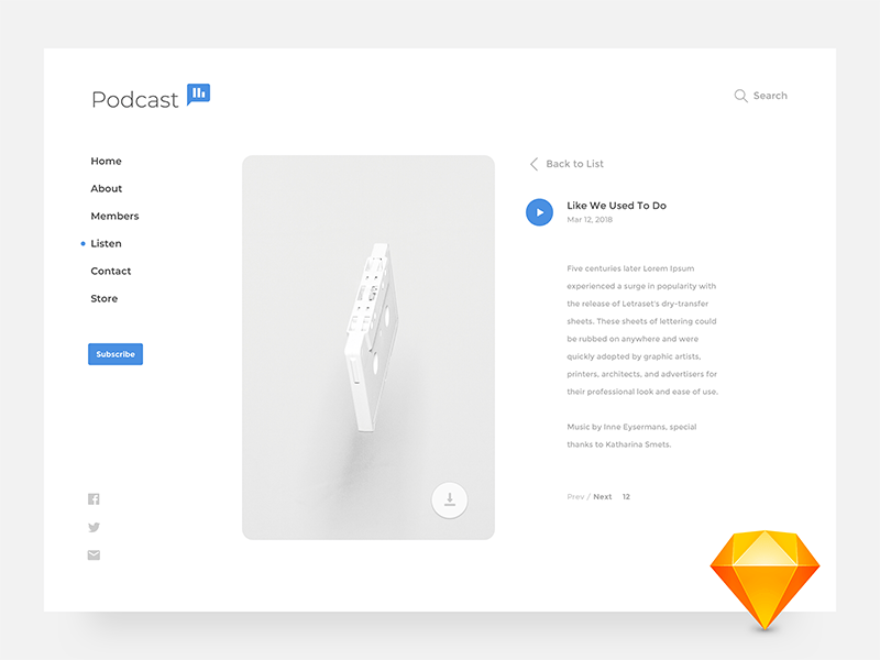 podcast website template