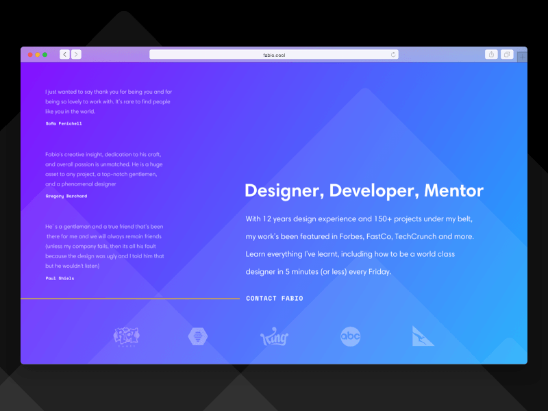 personal portfolio template