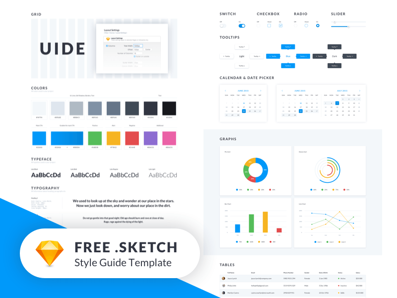 uide kit sketch style guide template freebie download sketch